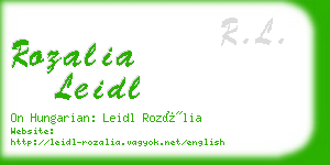 rozalia leidl business card